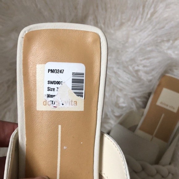 NEW Dolcia Vita Gracen cream braided slides - Picture 7 of 9